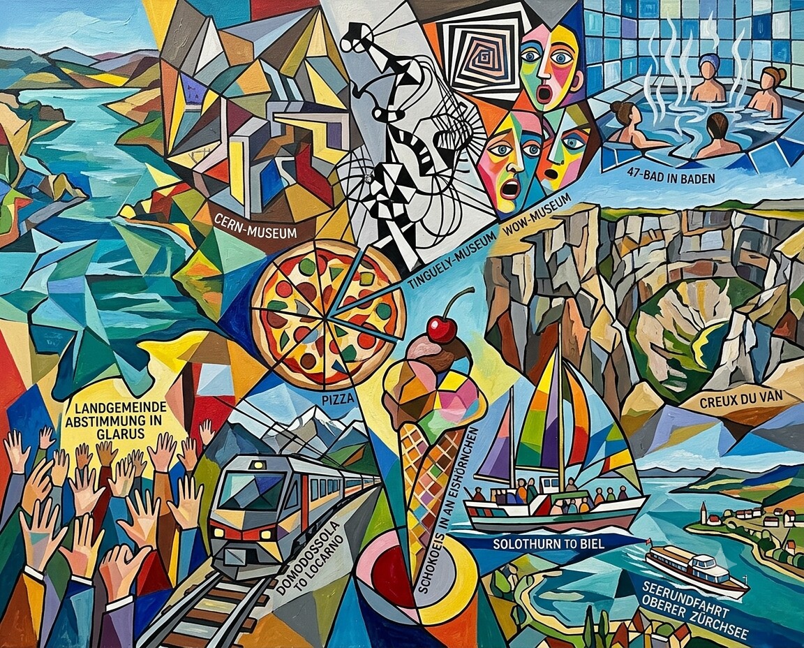 Schweiz 2024 im Stil von Picasso